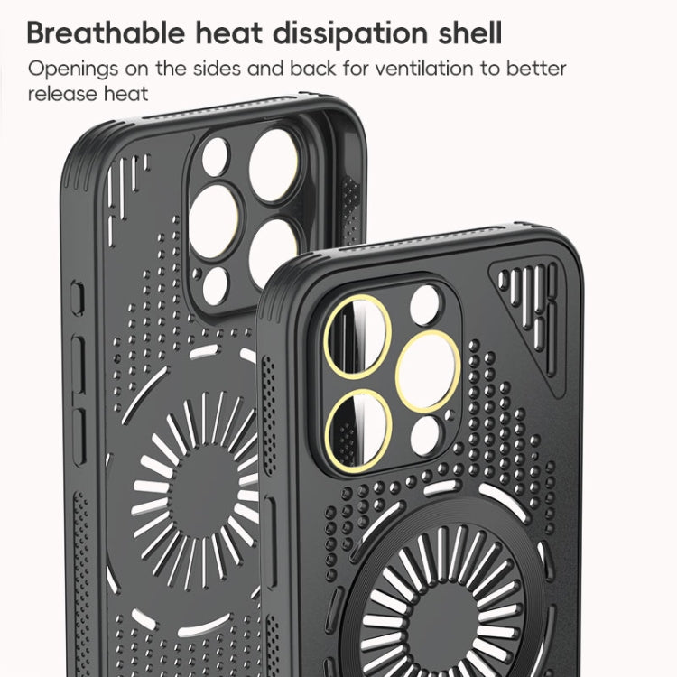 For iPhone 12 Pro Hollow Cooling MagSafe Shockproof Phone Case