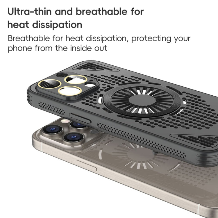 For iPhone 12 Pro Hollow Cooling MagSafe Shockproof Phone Case