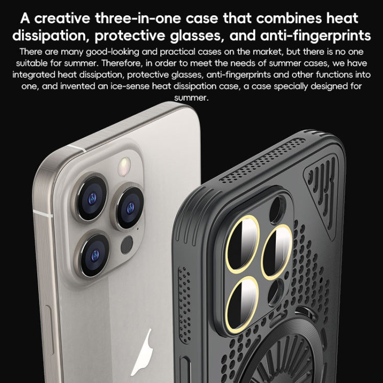 For iPhone 12 Pro Hollow Cooling MagSafe Shockproof Phone Case