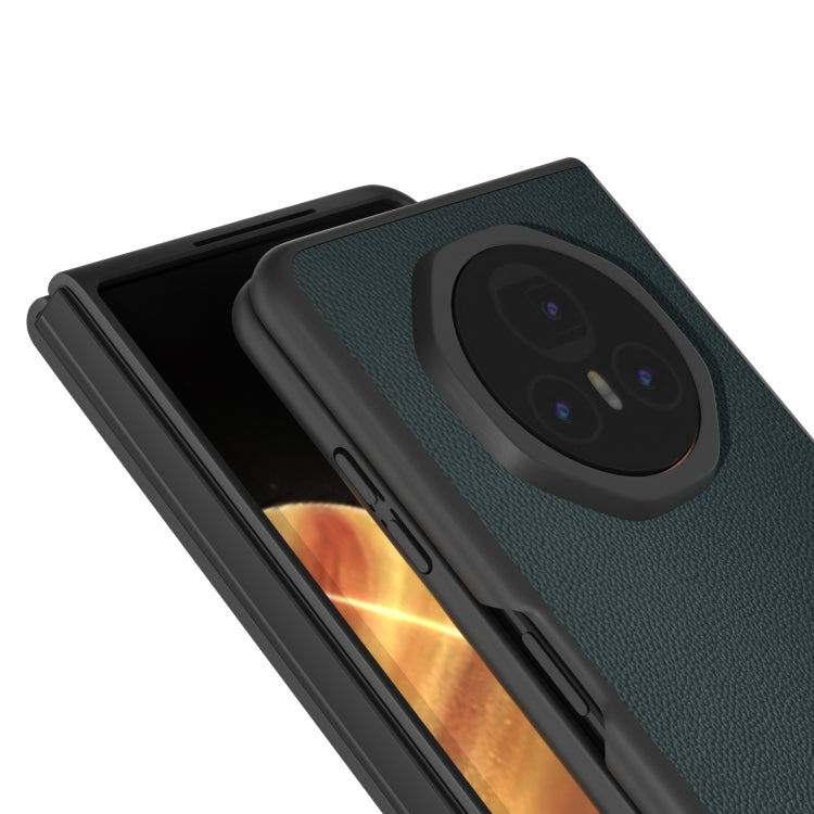 For Honor Magic V3 ABEEL Genuine Leather Elegant Black Edge Phone Case