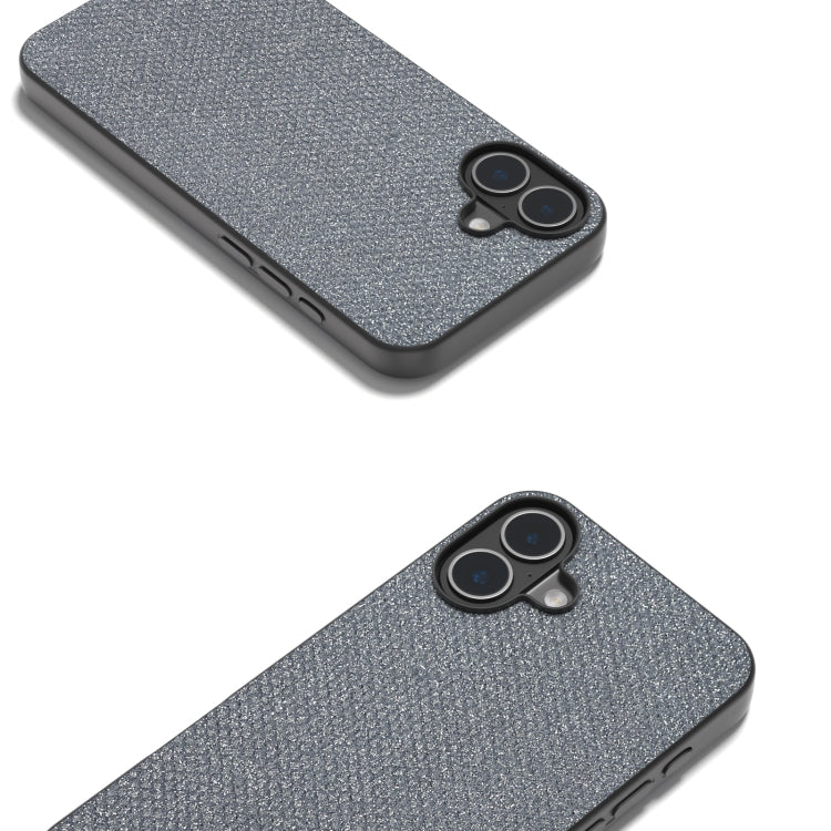 For iPhone 16 Plus Diamond Black Frame Phone Case