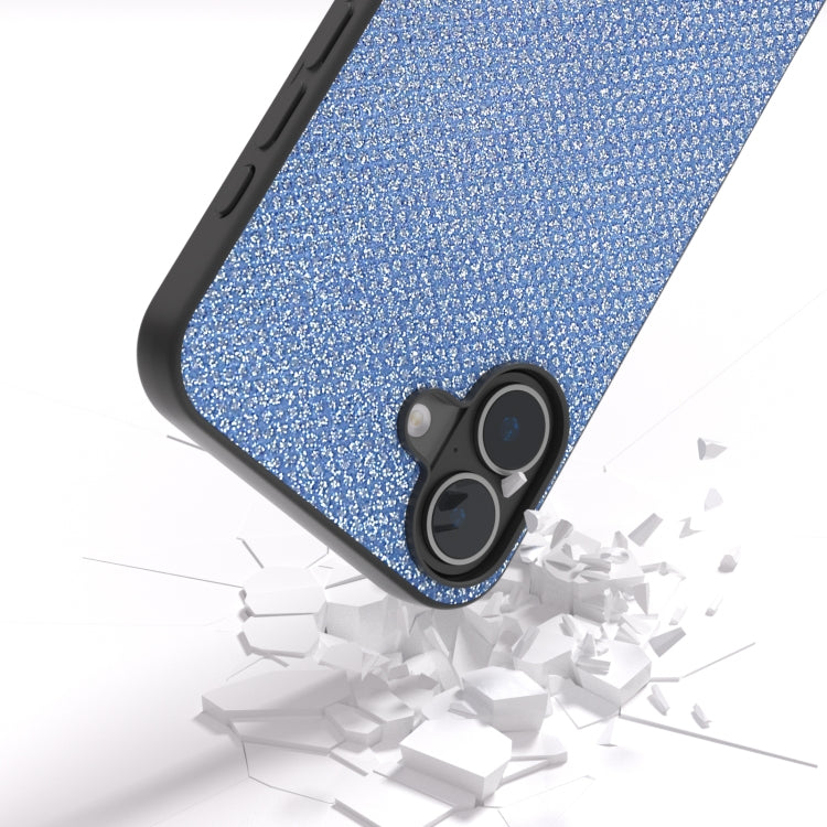 For iPhone 16 Plus Diamond Black Frame Phone Case