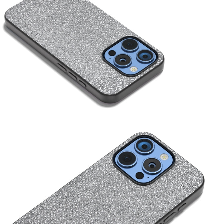 For iPhone 16 Pro Diamond Black Frame Phone Case