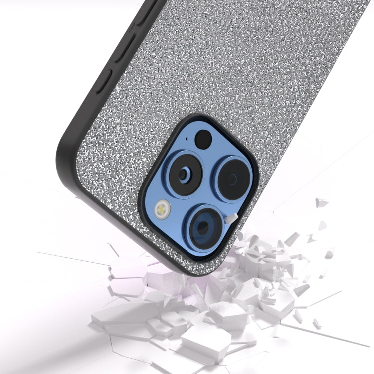For iPhone 16 Pro Max Diamond Black Frame Phone Case