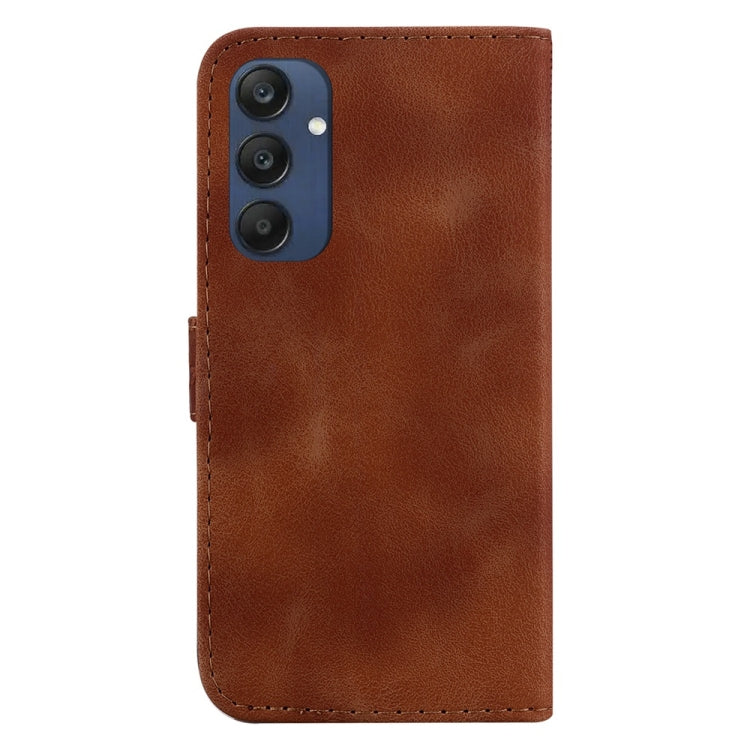 For Samsung Galaxy M35 Seven-shaped Embossed Leather Phone Case