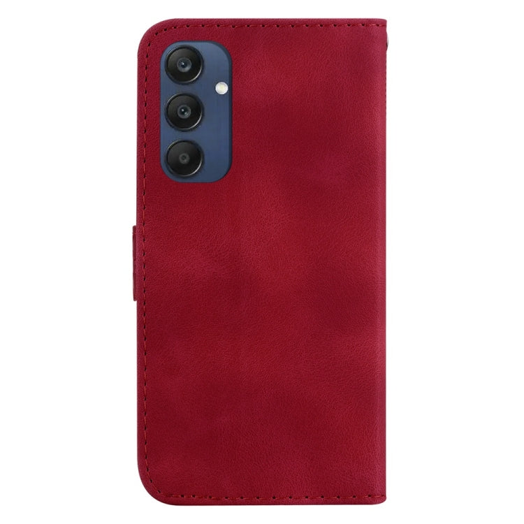 For Samsung Galaxy M35 Seven-shaped Embossed Leather Phone Case