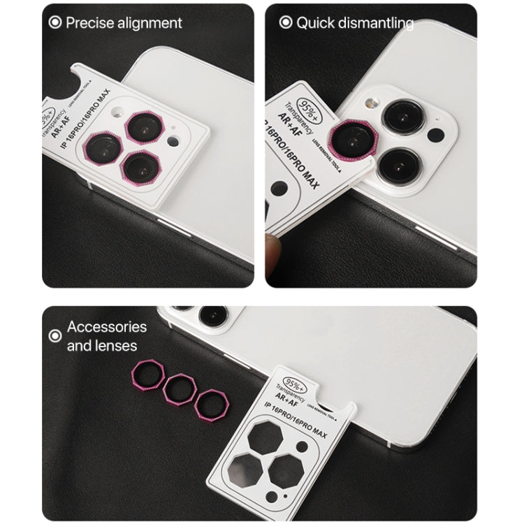 For iPhone 16 Pro / 16 Pro Max HD Lens Protective Film without Diamond