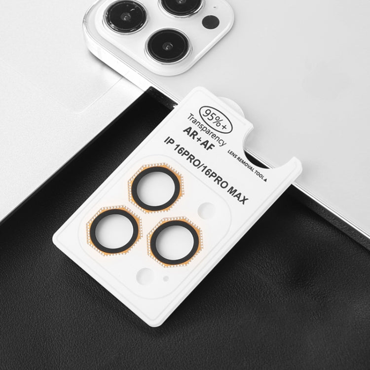 For iPhone 16 Pro / 16 Pro Max HD Lens Protective Film with Diamond