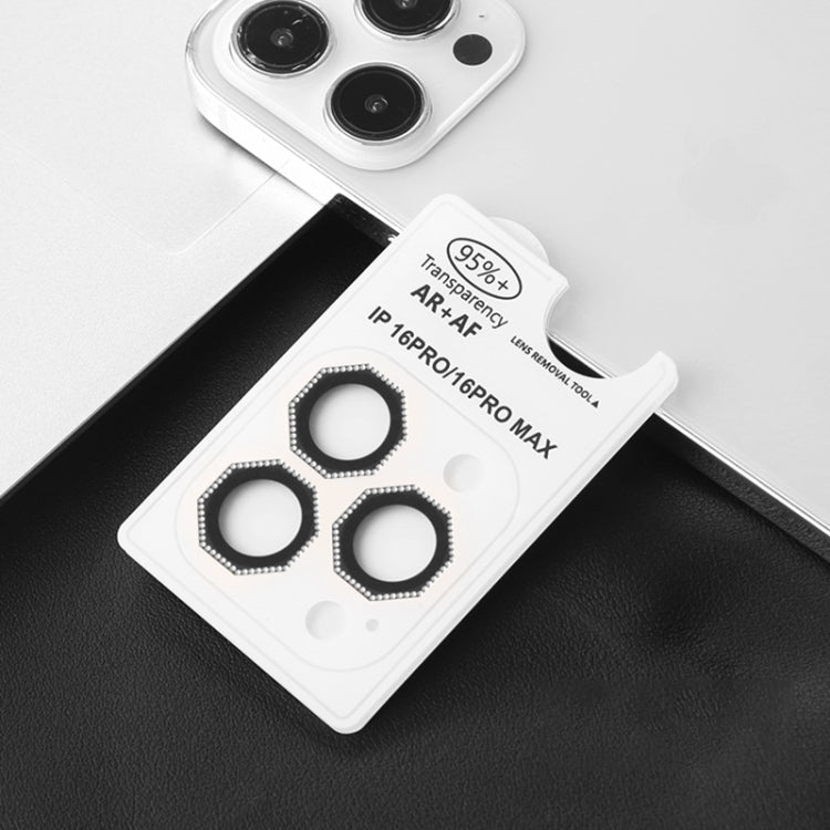 For iPhone 16 Pro / 16 Pro Max HD Lens Protective Film with Diamond