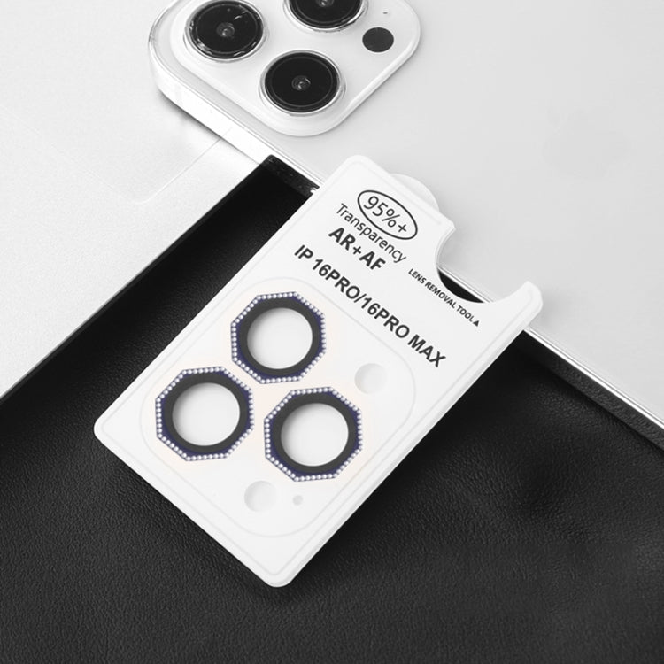 For iPhone 16 Pro / 16 Pro Max HD Lens Protective Film with Diamond