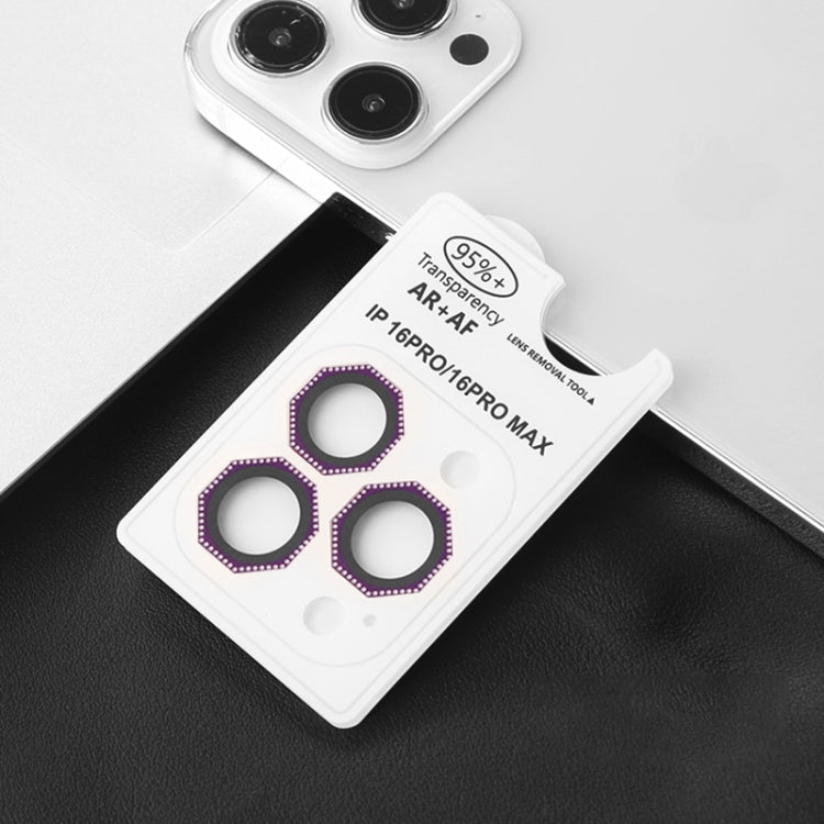 For iPhone 16 Pro / 16 Pro Max HD Lens Protective Film with Diamond