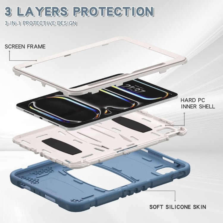 For iPad Pro 11 2025 / 2024 3-Layer Silicone Hybrid PC Tablet Case