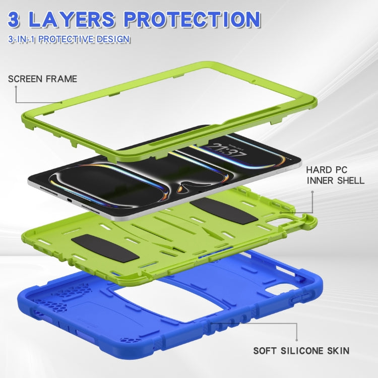 For iPad Pro 11 2025 / 2024 3-Layer Silicone Hybrid PC Tablet Case