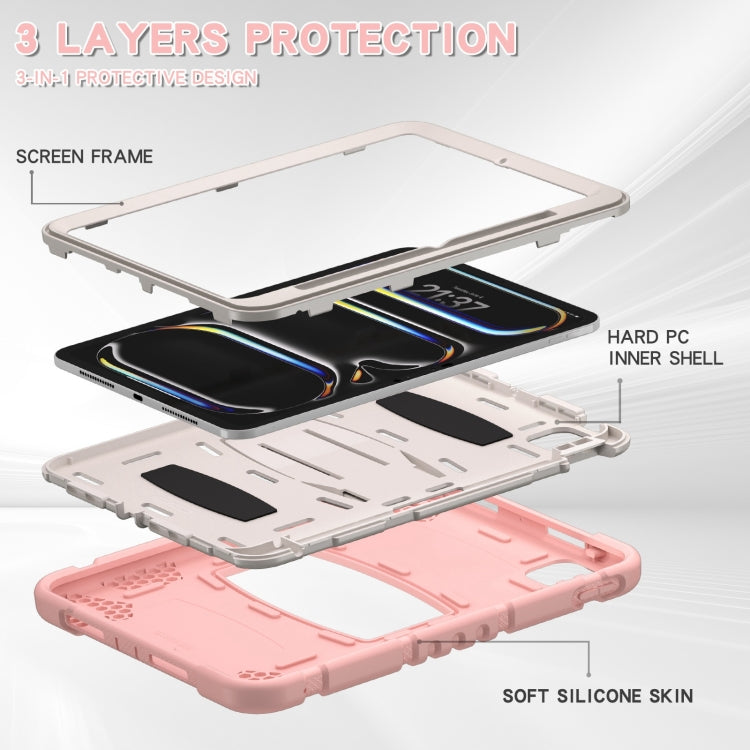 For iPad Pro 11 2025 / 2024 3-Layer Silicone Hybrid PC Tablet Case