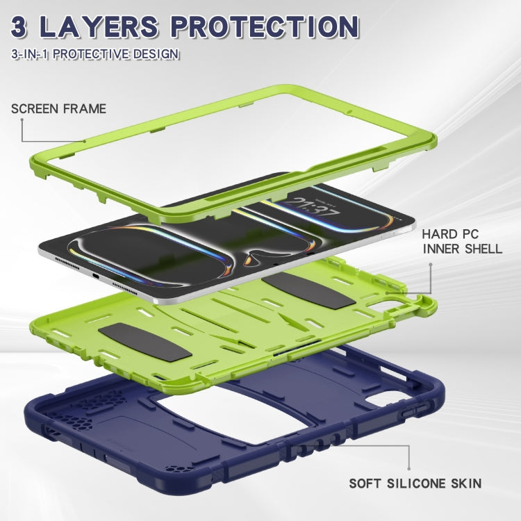 For iPad Pro 11 2025 / 2024 3-Layer Silicone Hybrid PC Tablet Case
