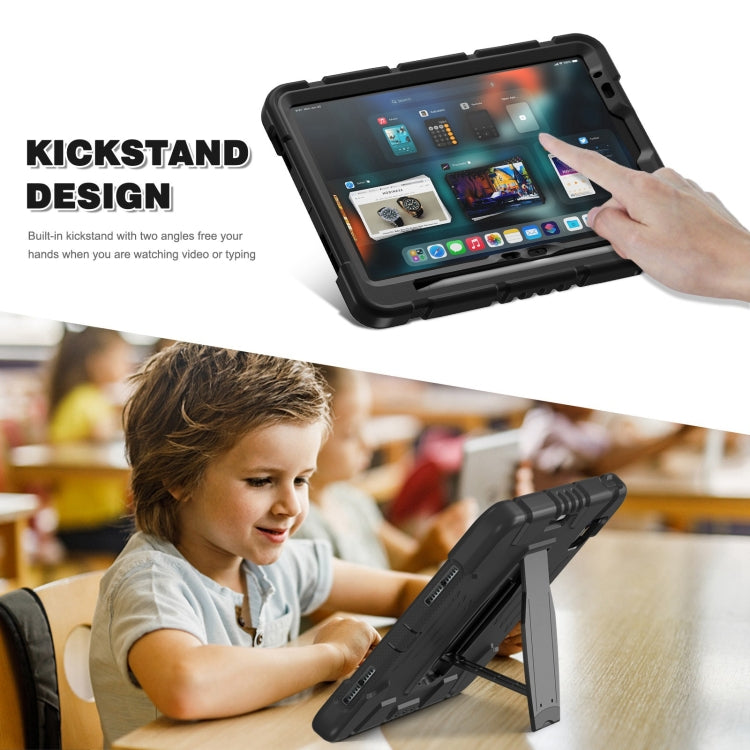 For iPad Air 11 2026 / 2025 / 2024 3-Layer Silicone Hybrid PC Tablet Case