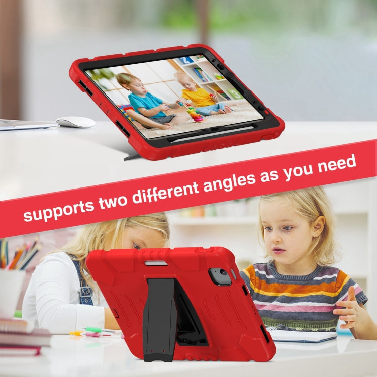 For iPad Air 11 2026 / 2025 / 2024 3-Layer Silicone Hybrid PC Tablet Case