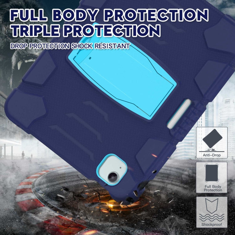 For iPad Air 11 2026 / 2025 / 2024 3-Layer Silicone Hybrid PC Tablet Case