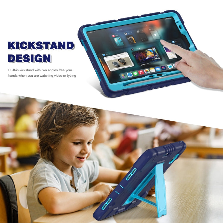 For iPad Air 11 2026 / 2025 / 2024 3-Layer Silicone Hybrid PC Tablet Case