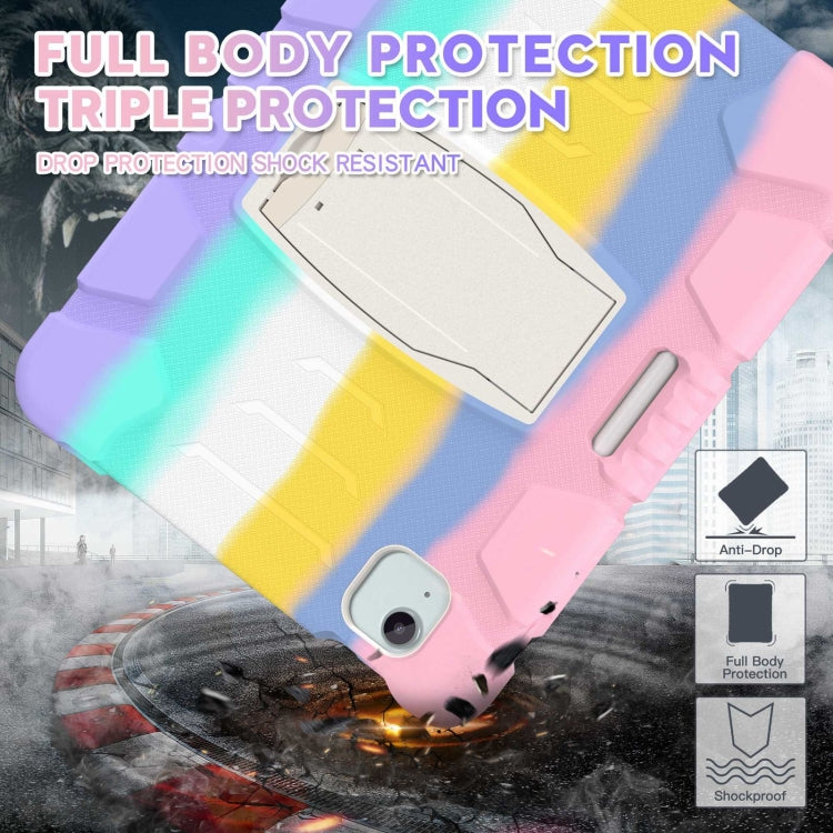 For iPad Air 11 2026 / 2025 / 2024 3-Layer Silicone Hybrid PC Tablet Case