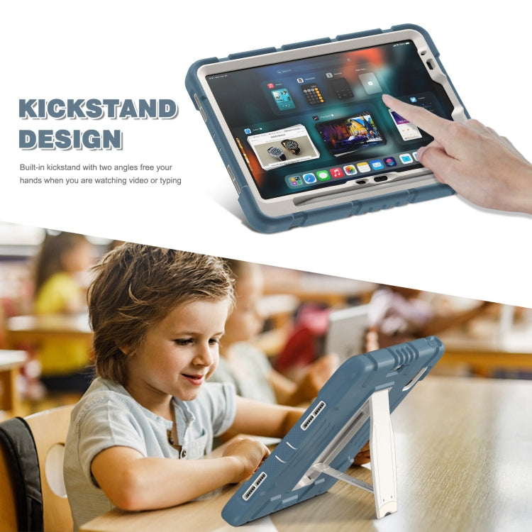 For iPad Air 11 2026 / 2025 / 2024 3-Layer Silicone Hybrid PC Tablet Case