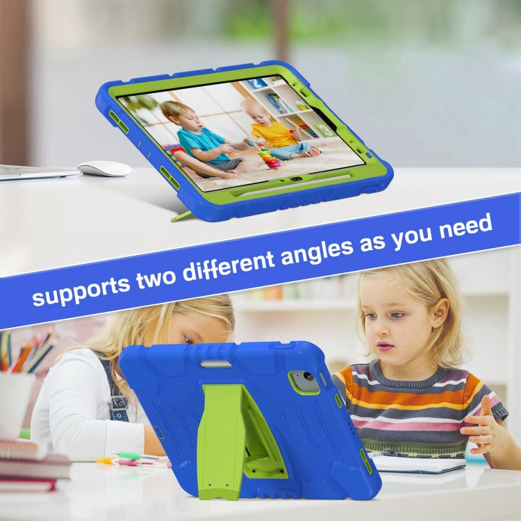 For iPad Air 11 2026 / 2025 / 2024 3-Layer Silicone Hybrid PC Tablet Case