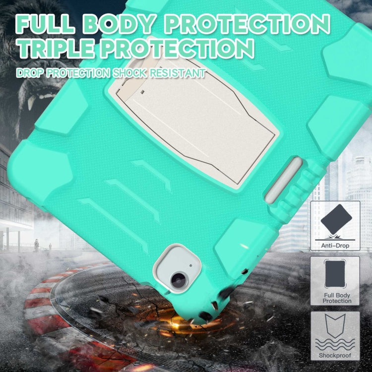 For iPad Air 11 2026 / 2025 / 2024 3-Layer Silicone Hybrid PC Tablet Case