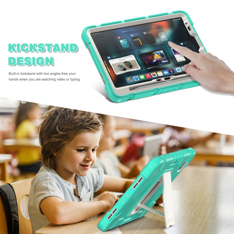 For iPad Air 11 2026 / 2025 / 2024 3-Layer Silicone Hybrid PC Tablet Case