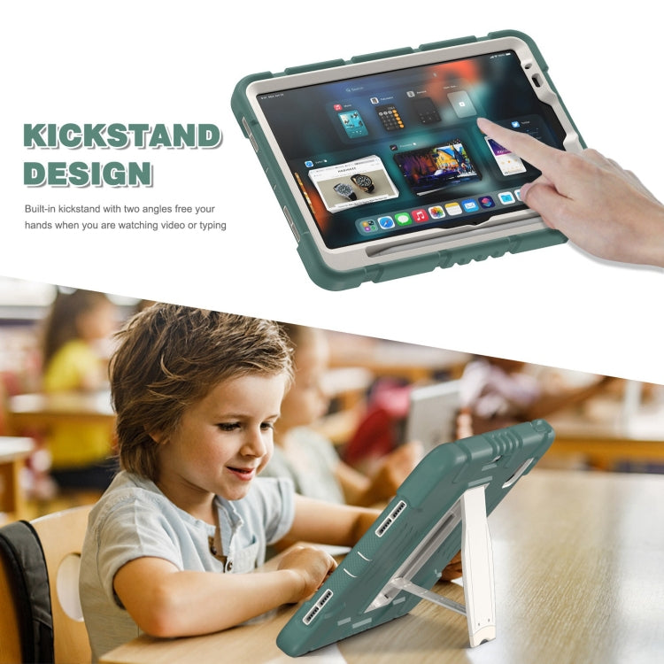 For iPad Air 11 2026 / 2025 / 2024 3-Layer Silicone Hybrid PC Tablet Case