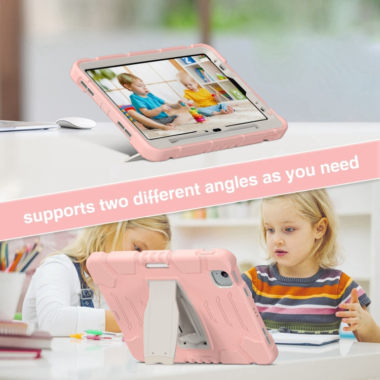 For iPad Air 11 2026 / 2025 / 2024 3-Layer Silicone Hybrid PC Tablet Case