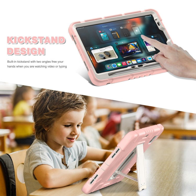 For iPad Air 11 2026 / 2025 / 2024 3-Layer Silicone Hybrid PC Tablet Case