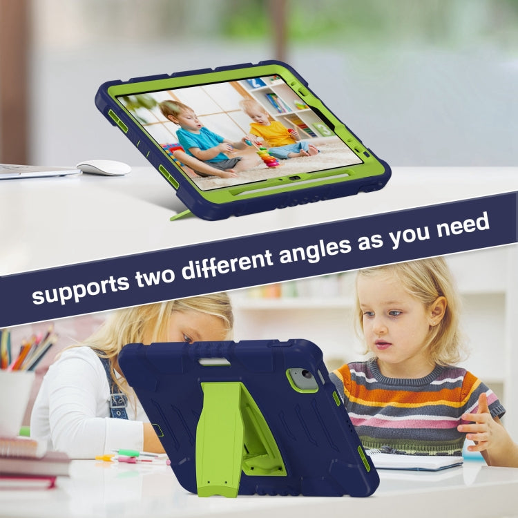 For iPad Air 11 2026 / 2025 / 2024 3-Layer Silicone Hybrid PC Tablet Case