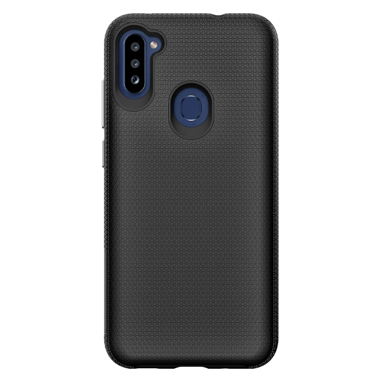 For Samsung Galaxy A11(EU Version) Triangle Armor Texture TPU + PC Case