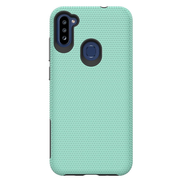 For Samsung Galaxy A11(EU Version) Triangle Armor Texture TPU + PC Case