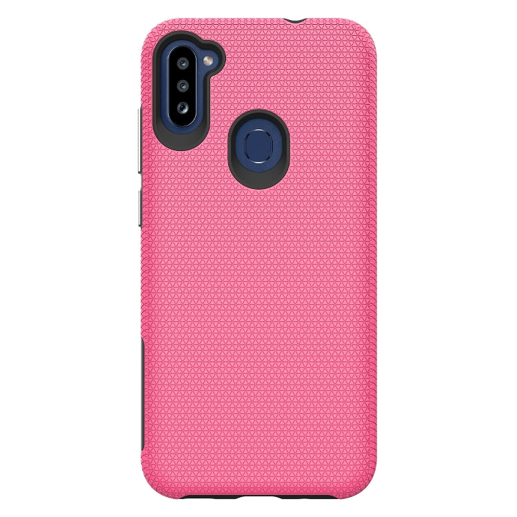 For Samsung Galaxy A11(EU Version) Triangle Armor Texture TPU + PC Case