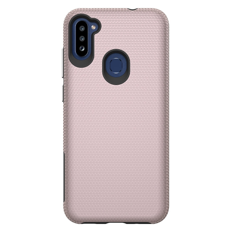 For Samsung Galaxy A11(EU Version) Triangle Armor Texture TPU + PC Case