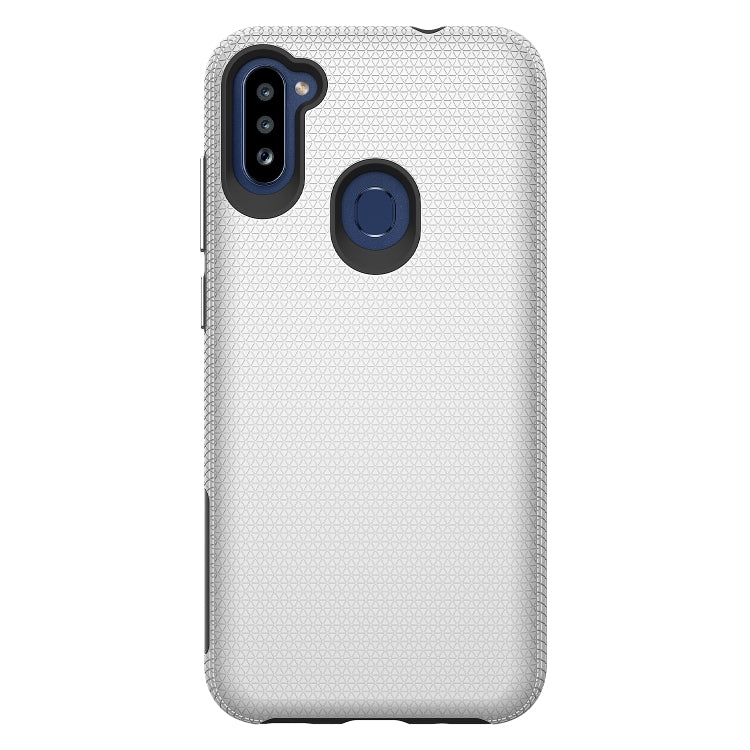 For Samsung Galaxy A11(EU Version) Triangle Armor Texture TPU + PC Case