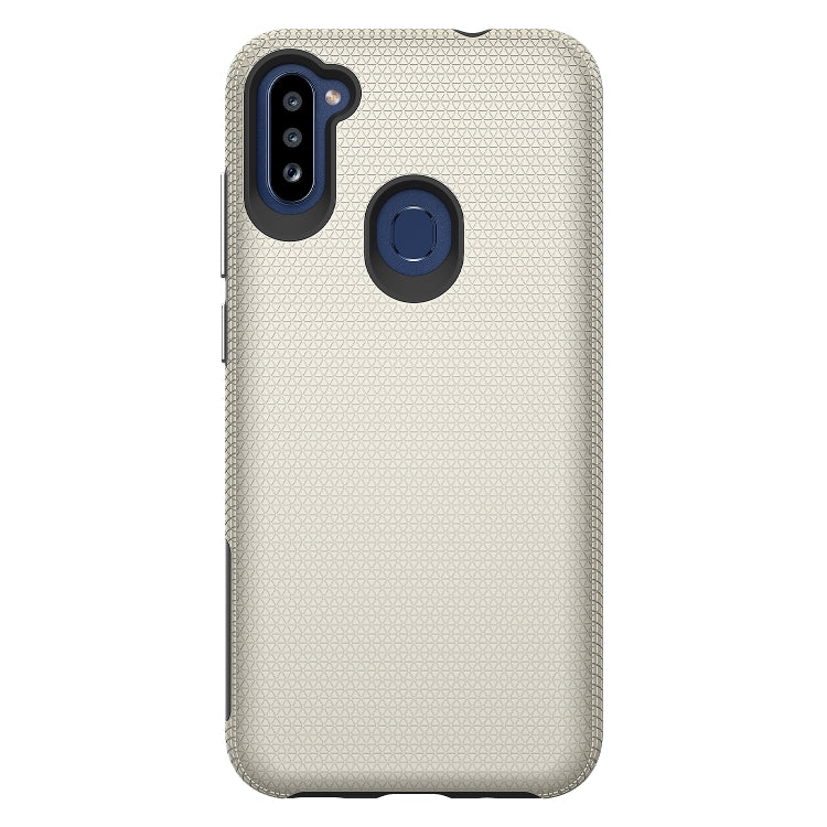 For Samsung Galaxy M11 Triangle Armor Texture TPU + PC Case