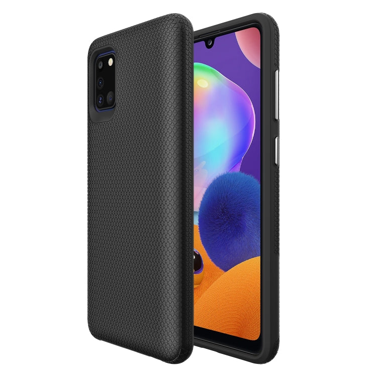For Samsung Galaxy A31 Triangle Armor Texture TPU + PC Case