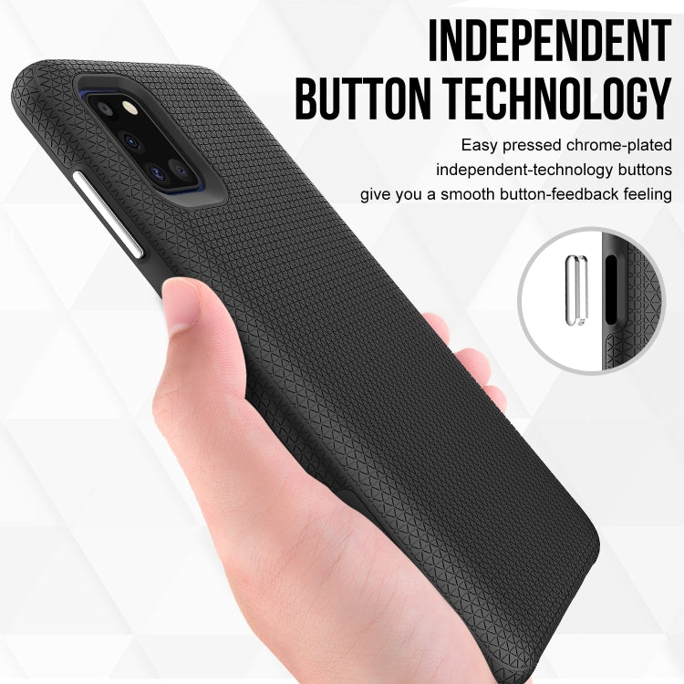 For Samsung Galaxy A31 Triangle Armor Texture TPU + PC Case