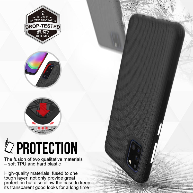 For Samsung Galaxy A31 Triangle Armor Texture TPU + PC Case
