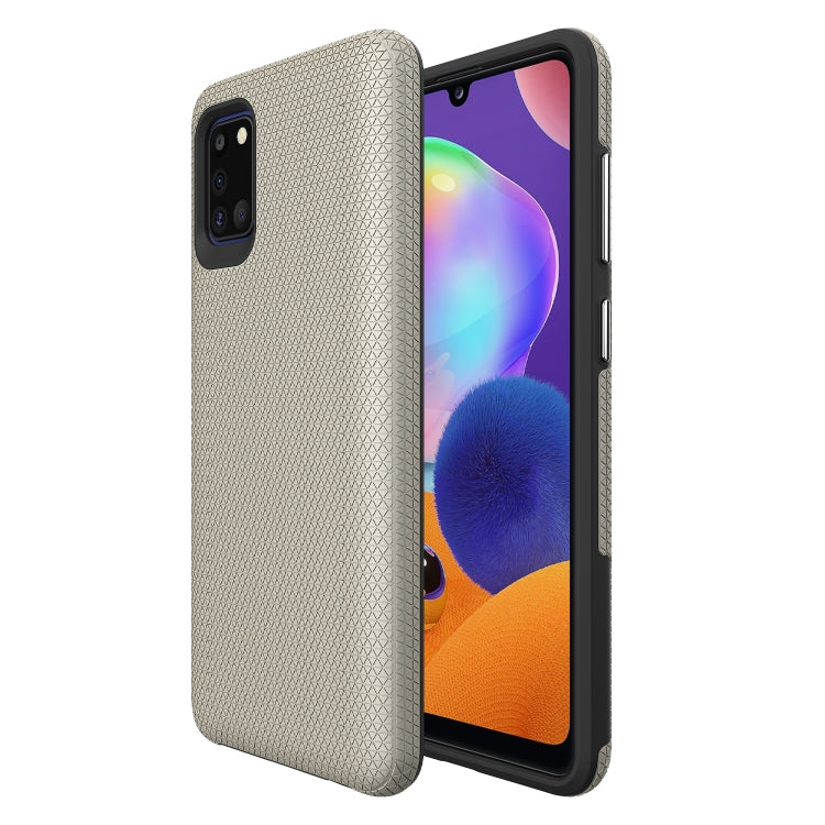 For Samsung Galaxy A31 Triangle Armor Texture TPU + PC Case