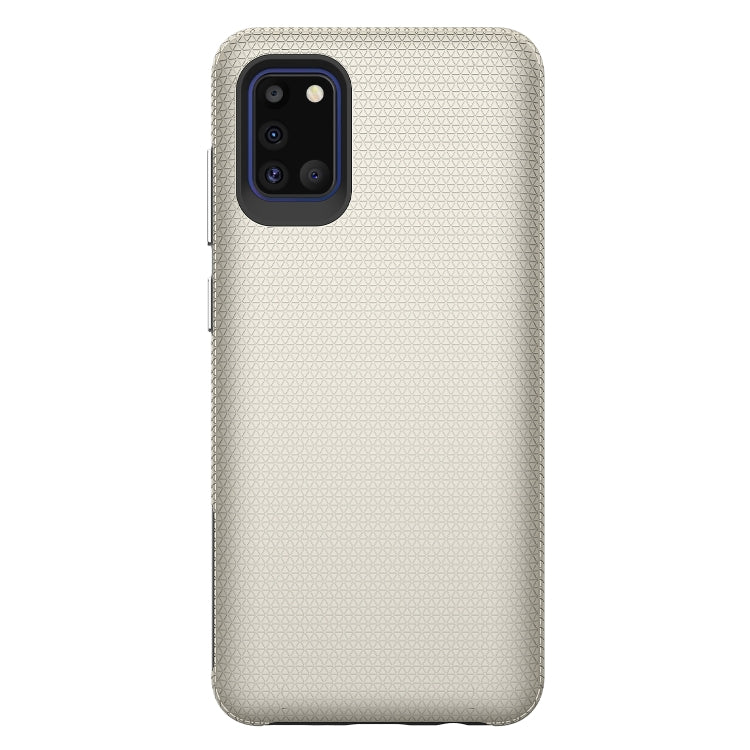 For Samsung Galaxy A31 Triangle Armor Texture TPU + PC Case