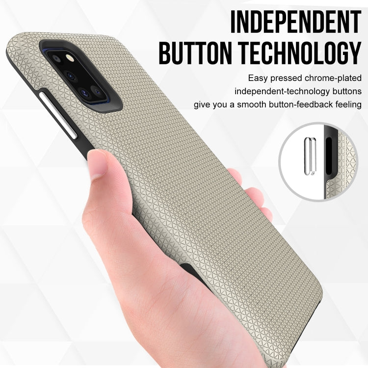 For Samsung Galaxy A31 Triangle Armor Texture TPU + PC Case