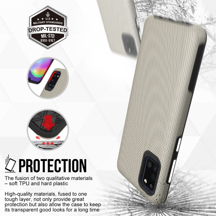 For Samsung Galaxy A31 Triangle Armor Texture TPU + PC Case