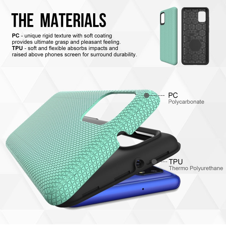 For Samsung Galaxy A31 Triangle Armor Texture TPU + PC Case