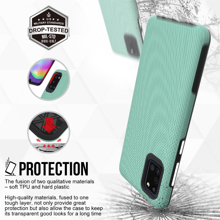 For Samsung Galaxy A31 Triangle Armor Texture TPU + PC Case