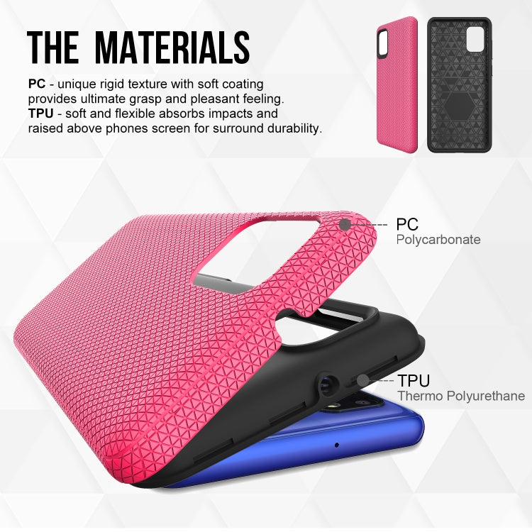 For Samsung Galaxy A31 Triangle Armor Texture TPU + PC Case