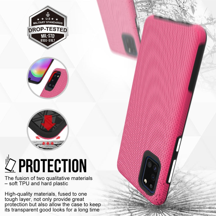 For Samsung Galaxy A31 Triangle Armor Texture TPU + PC Case