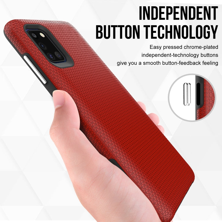 For Samsung Galaxy A31 Triangle Armor Texture TPU + PC Case